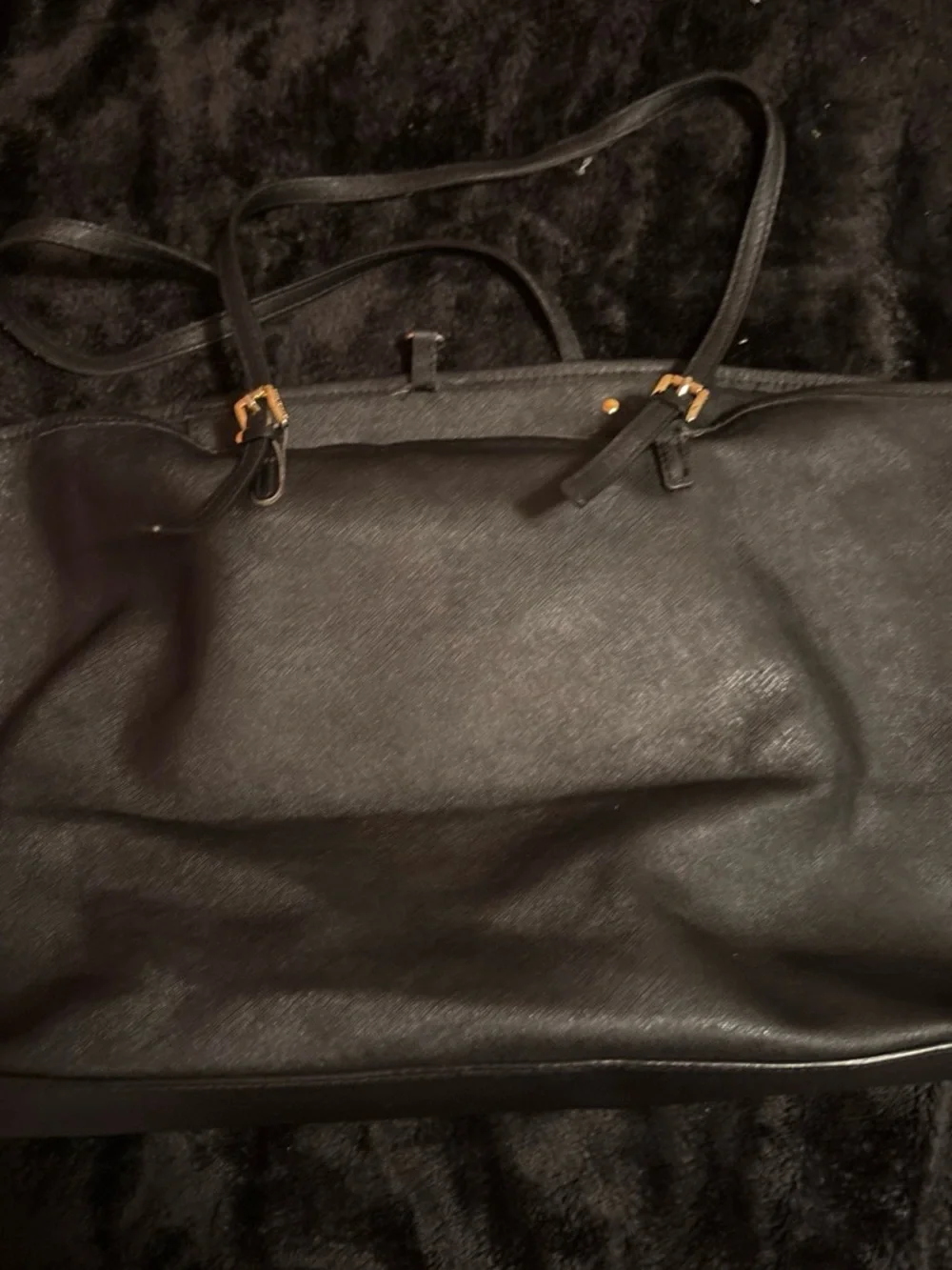 Michael Kors Black Tote with Gold Hardware
